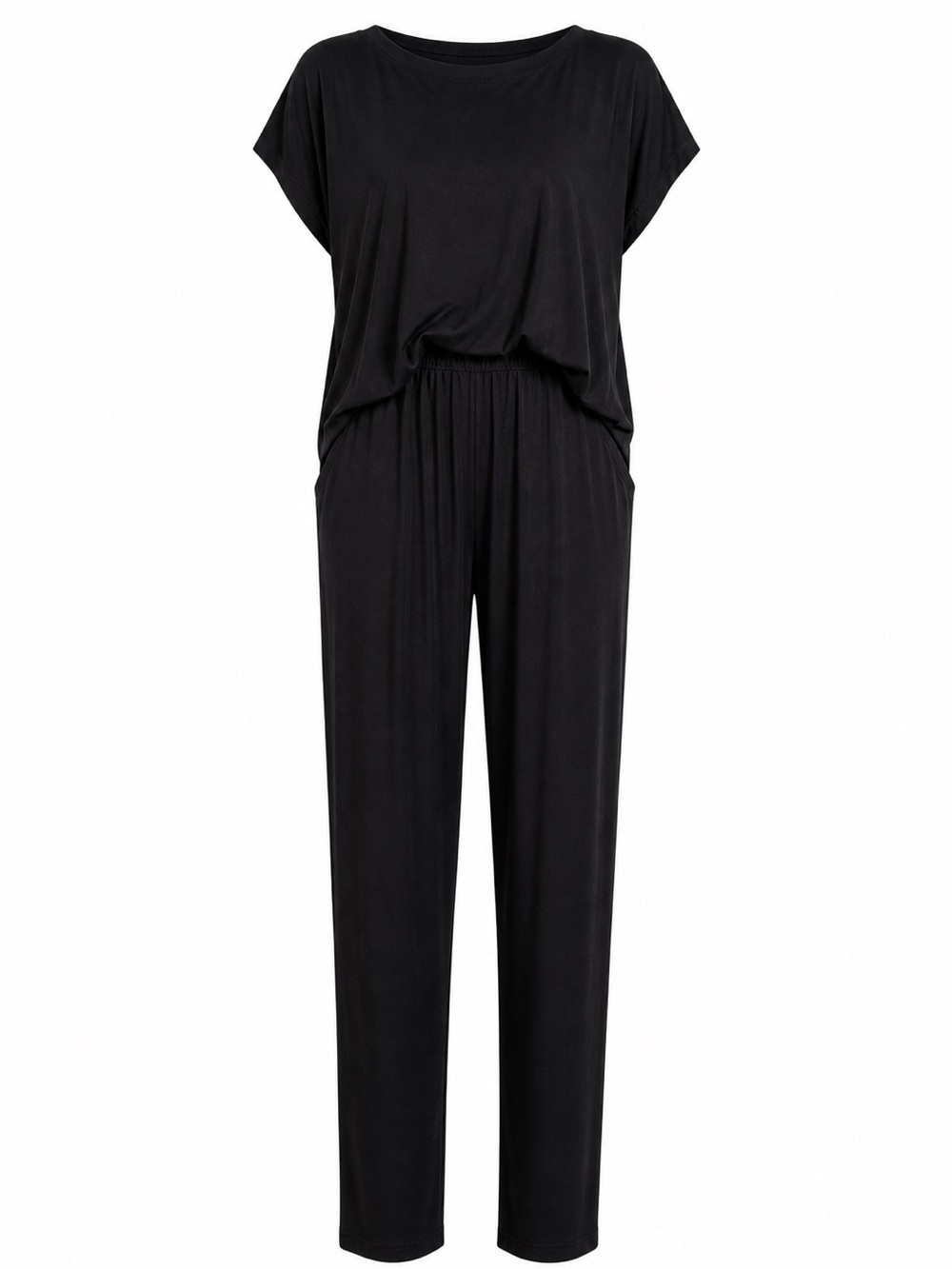 Pure Essence Bamboo Overlay Jumpsuit Black Small Canada